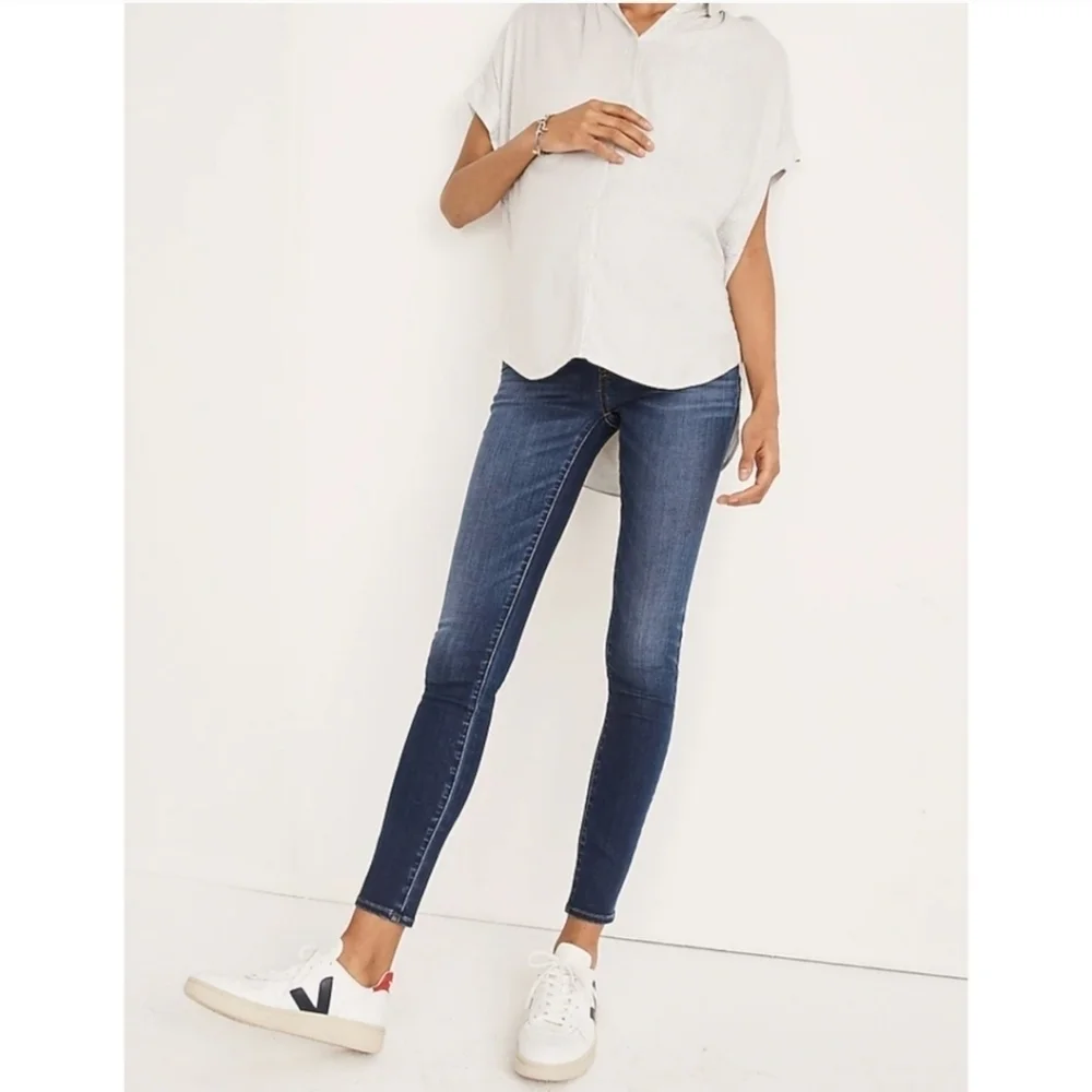 Madewell Maternity Over The Belly Skinny Jeans Danny Wash NWT Sz 34 - Picture 2 of 7